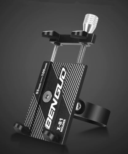 Aluminum Motorcycle Bike Bicycle Holder Mount Handlebar for Cell Phone GPS US (Black) - color: Black