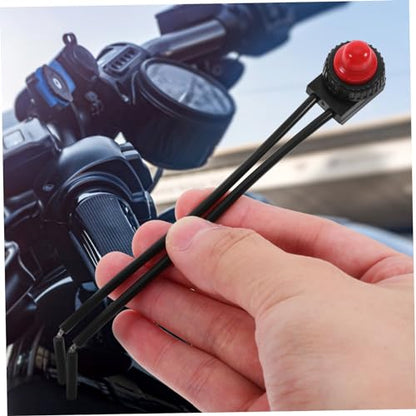 Alipis Waterproof Motorcycle Push Button Switch Wiring Universal Handlebar Control for Motorcycle Brake Light and Engine Switch Sturdy SPST Design for Easy Installation