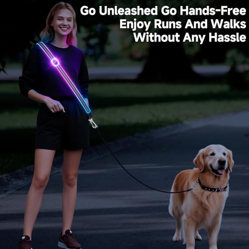 Reflective Sash for Walking at Night, Led Reflective Running Belt for Women & Men, Rechargeable High Visibility Safety Reflective Gear, Adjustable Light Reflector Vest Wear for Cycling Jogging