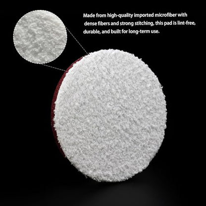 3 Inch Microfiber Cutting Pads – 2 Pack High-Cut Buffing Pads for Paint Correction & Swirl Removal – Heavy Duty Polishing Pads for Spot Repair – DA/Rotary Compatible - size: 3 Inch