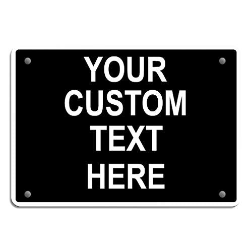 Aluminum Weatherproof Metal Sign Multiple Sizes Custom Personalized Text Here Black White Traffic Regulation Horizontal Street Signs 10x7Inches - color: Black/White Traffic Regulation, size: 10x7Inches