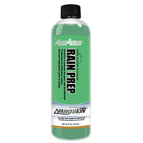 Nanoskin RAIN PREP Glass Cleaner 16 Oz. – The Surface Preparation Sealant | Emits Negative Charge to Interact with RAIN Sealant for Reactive Bonding | Concentrated Formula - size: 16 Fl Oz (Pack of 1)