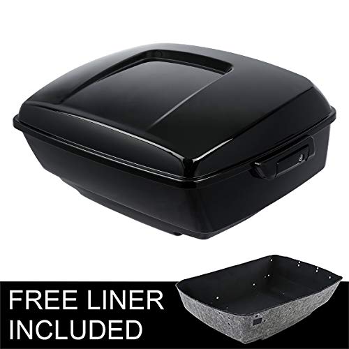 SLMOTO Color-Matched King Tour Luggage Trunk w/Latch Liner Fits For Harley ?4-later Road King, Road Glide, Street Glide, Electra Glide Standard, select CVO and '21-later FLH - color: BStyle #02
