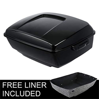 SLMOTO Color-Matched King Tour Luggage Trunk w/Latch Liner Fits For Harley ?4-later Road King, Road Glide, Street Glide, Electra Glide Standard, select CVO and '21-later FLH - color: BStyle #02
