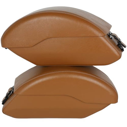 Motorcycle Saddlebag Side Pocket luggage Fits for Indian Scout Sixty ABS 2015-2023 Model Brown - color: Brown