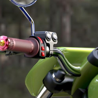 Motorcycle Handlebar Switch 22mm Waterproof Off Button Dual Toggle for Driving Lamp Control Compatible Motorbike Accessories and ATV Lights