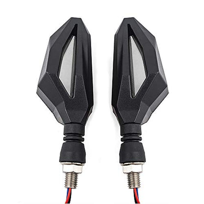 Universal 10mm Motorcycle 12 LED Turn Signal Lights Blinker Front Rear Lights Indicator - color: White