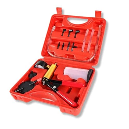 Brake Bleeder - Brake Bleeder Vacuum Pump Kit, Hand Vacuum Pump Automotive, Brake Pressure Bleeder Kit with Vacuum Pump, Cup Adapter, Hose Connectors, Brake Bleeder Valve Adapters