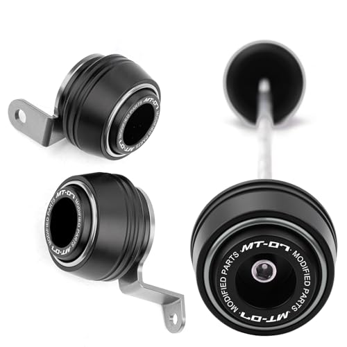 Compatible with MT07 MT 07 2026 2025 MT-07 FZ07 Motorcycle Front & Rear Wheel Fork Axle Sliders Crash Protectors Accessories (Grey) - color: Grey