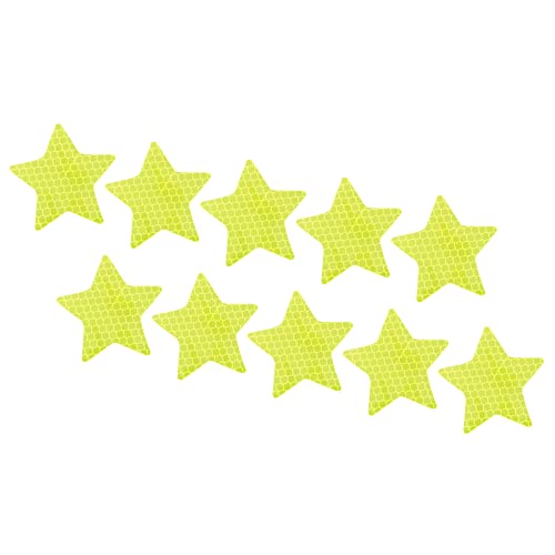 PATIKIL Reflective Stickers, 30 Pack 2.36 x 2.36 Inch Waterproof Adhesive High Visibility Night Caution Warning Star Shape Safety Tape Reflector for Trucks Trailers Cars, Green - color: Green