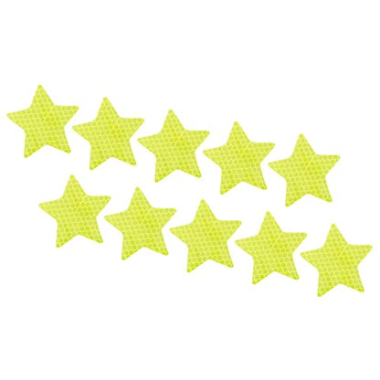 PATIKIL Reflective Stickers, 30 Pack 2.36 x 2.36 Inch Waterproof Adhesive High Visibility Night Caution Warning Star Shape Safety Tape Reflector for Trucks Trailers Cars, Green - color: Green