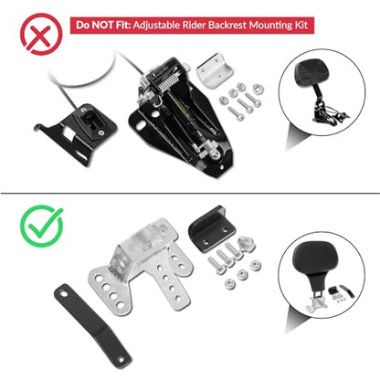 C.C. RIDER Hammock Rider and Passenger Seat Fits Harley Touring Road King Street Glide Road Glide Electra Glide FLHR FLHX FLTRX 2009-2023 - color: Black BALCK01