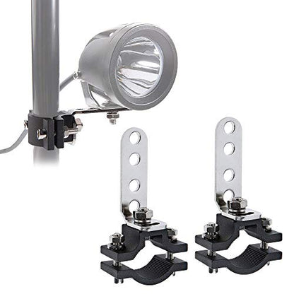 Motorcycle 1.2 Inch Mount Brackets Bicycle Car Bull Bar Holder Clamp Samman Off Road Tube Clamps Mounting Brackets for LED Light bar Work Lights Lamps 2PCS - size: 0.7'' to 1.2''