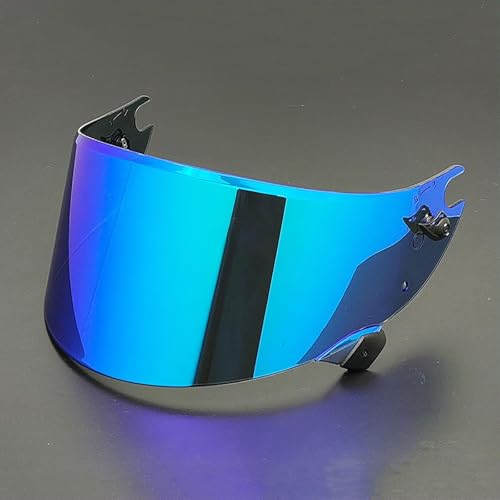 Motorcycle Helmet Visor for Shark Race R Pro GP, Anti Scratch Colored Motorcycle Helmet Lenses, Motorcycle Helmet Face Shield with Anti-Fog Rainproof Film, D Blue-Plated - color: D Blue-plated