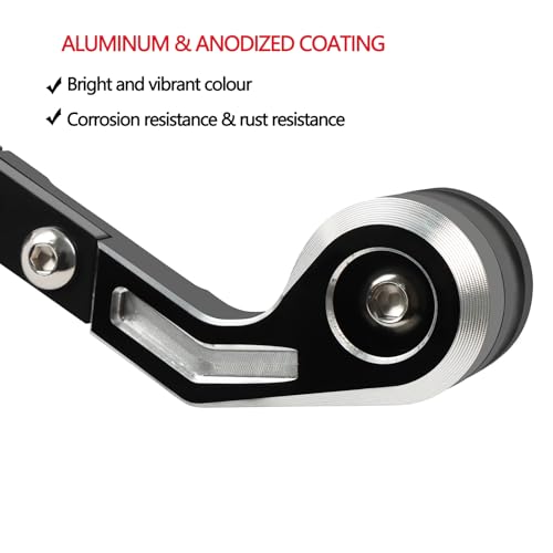 Compatible with M1000RR S1000RR 2019-2025 Brake Clutch Lever Guard CNC Aluminum Motorcycle Handlebar Levers Protector Accessories(Black) - color: Black