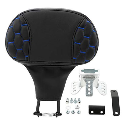 SLMOTO Honeycomb Designed Driver Rider Backrest Pad Fit for Harley Road King CVO Street Glide 2014-2023 - color: Blue Rider Backrest1