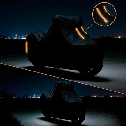 Outdoor Oxford Fabric Motorbike Cover,for Kawasaki H 1-a丨Motorcycle Sun Shade & Rain Cover All-Season Windproof Anti-Scratch UV Protection - size: for H 1-a