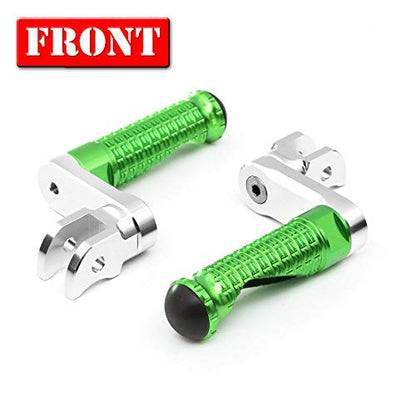 MC MOTOPARTS MPRO Green 40mm Riser CNC Front Foot Pegs Compatible with YZF R1 00-21 YZF R6 03-19 YZF R1M 15-21 R1S - color: Green, size: 40mm Extension