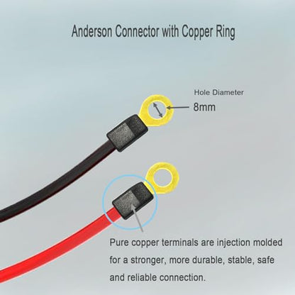 Anderson Plug Connection Cable 50A Anderson SB50 Plug Battery Quick Connector Cable 10AWG Cable with 50A Connector - size: Anderson O-ring 3m