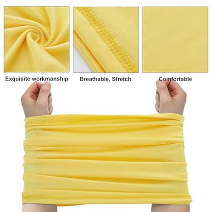 Geyoga 6 Pieces Summer UV Protection Cooling Neck Gaiter Face Clothing Neck Gaiter Mask Scarf Sunscreen Breathable Bandana - color: Neutrals