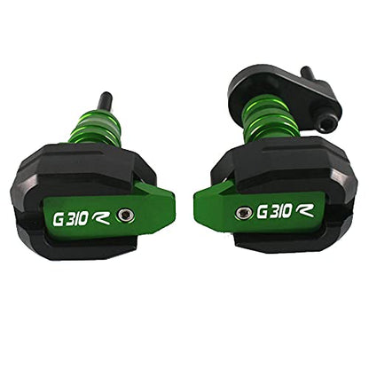 Motorcycle CNC Aluminum Engine Crash Guard Case Frame Sliders Protector Falling Protection Compatible with BMW G310R (Green) - color: Green
