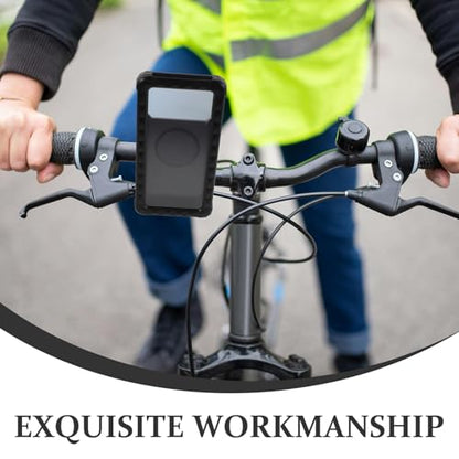 Zerodeko Motorcycle Navigation Phone Holder Handlebar Mount Vibration-Proof Waterproof Clamp Compatible for Motorbike Outdoor Riding