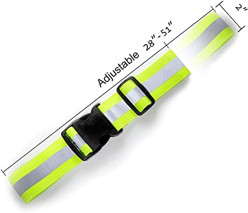 2-6 Pack - Reflective Glow Belt Safety Gear, Pt Belt, for Running Cycling Walking Marathon Military - style: 6 Pack