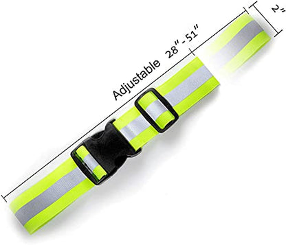 2-6 Pack - Reflective Glow Belt Safety Gear, Pt Belt, for Running Cycling Walking Marathon Military - style: 6 Pack