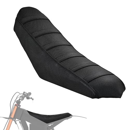 Electric Dirt Bike Seat Cover for Tutti Soleil 01,Black Stripe Non-Slip Motorcycle Cushion Cover for Tuttio Soleil01-Black - color: Black