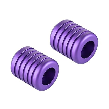 Advanblack CNC Aluminum Motorcycle Frame Sliders – Crash Bar Slider for Harley 1-1/4” Flat Out & Highway Crash Bars/Saddlebag Guards – Red, Gold, Black, Silver – Bolt-On Pair with Screws (Purple CNC) - color: Purple CNC