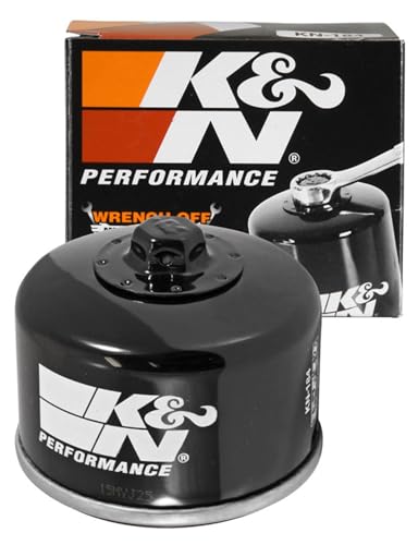 K&N Motorcycle Oil Filter: High Performance, Premium, Designed to be used with Synthetic or Conventional Oils, Wrench Off Nut: Fits Select Piaggio, Aprilia, Peugeot, Malaguti, Gilera Vehicles, KN-184