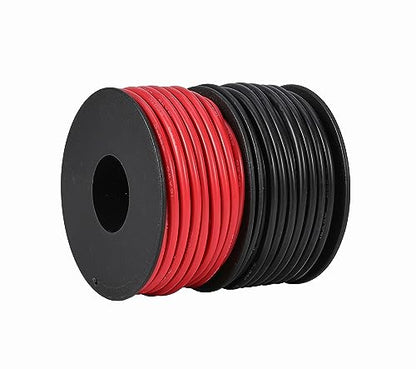 TUOFENG Silicone Wire 18 AWG 100 Feet (2 Pack) - 600V High-Temp Flexible Cable, Oil & Flame Resistant for Automotive, Industrial, DIY, Solar Projects - Red/Black Tinned Copper Wire - size: 18 AWG Silicone Wire 2 Colors 50ft Each