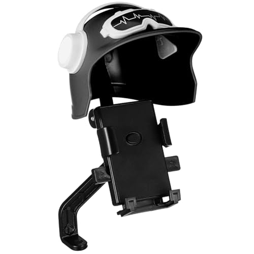 LALAFINA Waterproof Motorcycle Phone Mount with Sunshade Universal Bike Phone Holder Clamp for Rear Mirror Secure Grip Stand Compatible with Most Smartphones for Safe Riding
