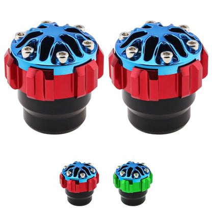 Windance 2pcs Aluminum Alloy 16 mm Front Wheel Frame Sliders for Motorcycles Motocross Moped Scooters Dirt Pit Bikes, Front Fork Anti Crash Sliders (Red,16mm)