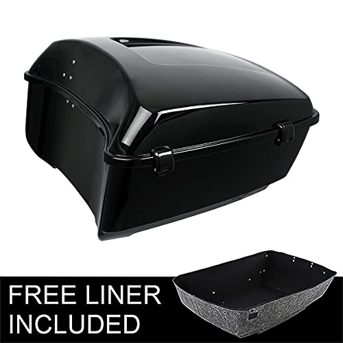 SLMOTO Color-Matched King Tour Luggage Trunk w/Latch Liner Fits For Harley ?4-later Road King, Road Glide, Street Glide, Electra Glide Standard, select CVO and '21-later FLH - color: BStyle #02