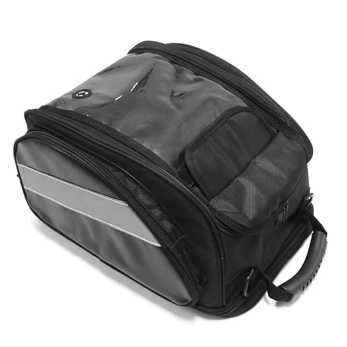 MZS Motorcycle Tank Bag, 19L-24L Expandable Strong Magnetic Gas Tank Bag, Dual Use Waterproof Motorbike Helmet Bag Luggage Storage Backpack fit Street Enduro Sport Adventure Cruiser Touring Bike - size: 24L