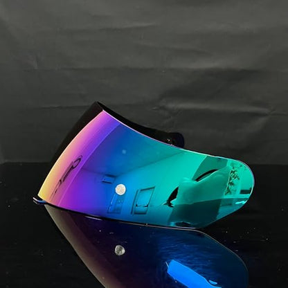 HJ-17 Helmet Visor Replacement,UV Protective Helmet Face Shield Compatible with CL-MAX II,IS-MAX BT,SY-MAX III,IS-MAX II,CL-MAX 3,C90,C91,C91N(Rainbow-Day Use Only) - color: Rainbow-day Use Only