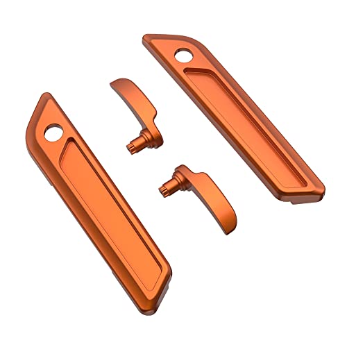 Advanblack US Stock Saddlebag Latches Covers, Lid Lifters Levers Fit for 2014+ Harley Touring Hard Saddlebags - Amber Whiskey - color: Amber Whiskey
