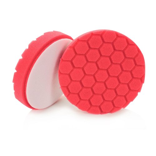 Chemical Guys BUFX_107_HEX6 Hex-Logic Ultra Light Finishing Pad, Red (6.5 Inch Fits 6 Inch Backing Plate), 1 Pad Included - size: 6.5 Inch Pad (1 Pack), style: Ultra Light Finishing Pad