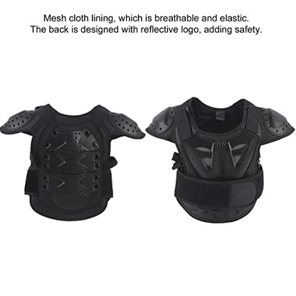 Kids Riding Armor Kids Cycling Armor Youth Body Protector Child Protective Vest Chest Back Protector Reflective Adjustable Hook and for Motorcycle Scooter - size: Small