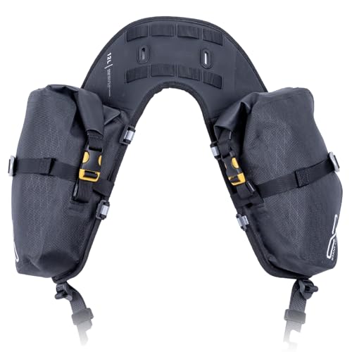 Giant Loop Mojavi Saddlebag, Water-Resistant Minimalist Motorcycle Storage Bag, Ideal for One or Two-Day Rides, Fits Any Dirt Bike, Enduro, Adventure & More (Saddlebag Rolltop/Buckle, Black 2025) - color: Black 2025, style: Saddlebag Rolltop/Buckle
