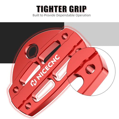 NICECNC Handlebar Clamp Aluminum Compatible with Yamaha Raptor 700 2006-2009 2011-2026, Raptor 700 Special Edition 2010 Red - color: Red