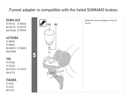 BleedZone - Bicycle Brake Bleed Kit Designed for Shimano Brake Bleed Kit, Road Gravel Brakes with Pro Syringe and 120ml Mineral Oil Brake Fluid, Built for Shimano Bicycle Hydraulic Brakes
