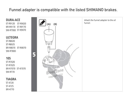 BleedZone - Bicycle Brake Bleed Kit Designed for Shimano Brake Bleed Kit, Road Gravel Brakes with Pro Syringe and 120ml Mineral Oil Brake Fluid, Built for Shimano Bicycle Hydraulic Brakes