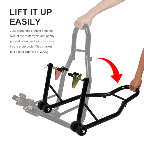 Motorcycle Stand Front Wheel Lift Fork Swingarm Stands Forklift Black