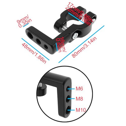 2Pcs Motorcycle Headlight Bracket Spotlight Bumper Mount Tube Clamp Holder for 17-22mm Tube