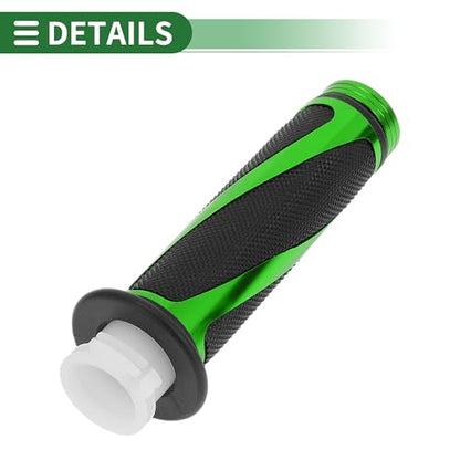 7/8" 22mm 15/16" 24mm Motorcycle Hand Grips Cover Kit Non Slip Aluminum Alloy Rubber Handlebar Grips for Motorcycle Scooter Bicycle ATV Green 1 Set - color: Green