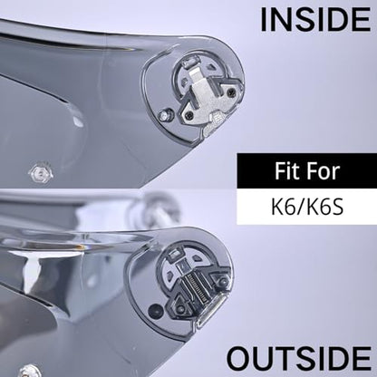 Compatible With K6S Visor K6 Face Shield Replacement Tinted Visor Helmet Accessories (Transparent Sliver) - color: Transparent Sliver