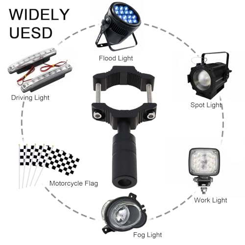 Windance 2PCS Motorcycle LED Headlight,4 Modes Hi/Lo Beam Yellow White 6500K waterproof Aux Spotlight for Tractor Truck/ATV UTV SUV/Boat 9V-85V (Gray2pcs+Bracket) - style: Gray2pcs+Bracket