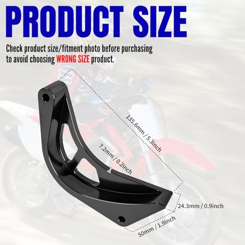 Canitu Black Front Sprocket Cover Guard,Motorcycle Aluminum Chain Guard Sprocket Engine Drive Cover Case Saver Protector Engine Case Protection for Honda CRF110 2013-2024 - color: Black